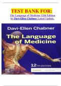          TEST BANK FOR: The Language of Medicine 12th Edition by Davi-Ellen Chabner Latest Update.