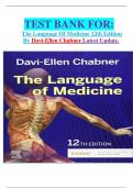 TEST BANK FOR:                The Language Of Medicine 12th Edition By Davi-Ellen Chabner Latest Update.