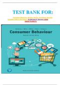 TEST BANK FOR: Consumer Behaviour: Buying, Having, And Being, Seventh Canadian Edition (9th Edition) By Michael R. Solomon Latest Update Graded A+