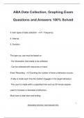 ABA Data Collection, Graphing Exam  Questions and Answers 100% Solved