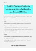 Bmal 590 Operations/Production Management_Master Set Questions and Answers 100% Passs