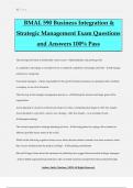 BMAL 590 Business Integration & Strategic Management Exam Questions and Answers 100% Pass