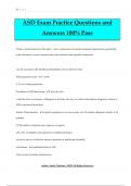 ASD Exam Practice Questions and Answers 100% Pass