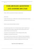 FAML 400 EXAM 1 QUESTIONS AND ANSWERS 100% PASS