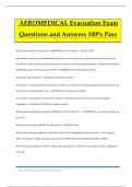 AEROMEDICAL Evacuation Exam Questions and Answers 100% Pass