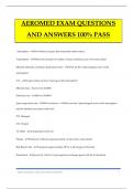 AEROMED EXAM QUESTIONS AND ANSWERS 100% PASS