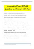 Aeromedical Army 2k17 pt 2 Questions and Answers 100% Pass