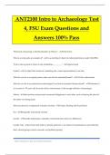 ANT2100 Intro to Archaeology Test 4, FSU Exam Questions and Answers 100% Pass