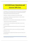 ANT2100 Exam 3 Questions and Answers 100% Pass