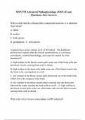 MSN 570 Advanced Pathophysiology (MSN) Exam Questions And Answers