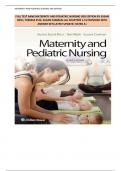 FULL TEST BANK MATERNITY AND PEDIATRIC NURSING 3RD EDITION BY SUSAN RICCI, THERESA KYLE, SUSAN CARMAN−ALL CHAPTERS 1-51 PROVIDED WITH ANSWER KEY|LATEST UPDATE| RATED A+