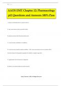 AAOS EMT Chapter 12: Pharmacology pt2 Questions and Answers 100% Pass