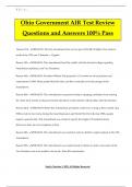 Ohio Government AIR Test Review Questions and Answers 100% Pass