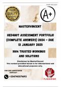 HED4807 Assessment PORTFOLIO  (COMPLETE ANSWERS) 2024 - DUE  13 January 2025