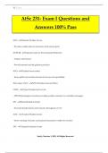 AtSc 231- Exam I Questions and Answers 100% Pass