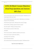 ATSC 231 Block 5 Lesson Objectives (Final Prep) Questions and Answers 100% Pass