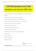 COB 300 Operations Test 2 (Pal) Questions and Answers 100% Pass