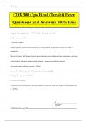 COB 300 Ops Final (Torabi) Exam Questions and Answers 100% Pass