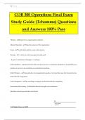 COB 300 Operations Final Exam Study Guide (Tchommo) Questions and Answers 100% Pass