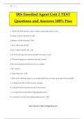 IRS Enrolled Agent Unit 2 TEST Questions and Answers 100% Pass