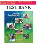 Test bank for human development a life span view 8th edition Robert V Kail John C Cavanaugh: LATEST WITH VERIFIED QUESTIONS AND ANSWERS