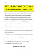 PSPO 1, PSPO Mikhail, PSPO_2 Exam Questions and Answers 100% Pass