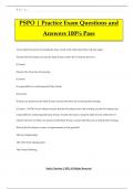 PSPO | Practice Exam Questions and Answers 100% Pass