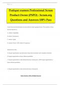 Pratique examen Professional Scrum Product Owner (PSPO) - Scrum.org Questions and Answers 100% Pass