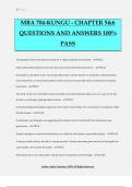 MBA 704-KUNGU - CHAPTER 5&6 QUESTIONS AND ANSWERS 100% PASS