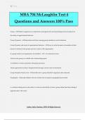 MBA 704 McLaughlin Test 4 Questions and Answers 100% Pass