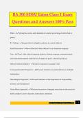 BA 300 SDSU Eaton Class 1 Exam Questions and Answers 100% Pass