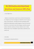 BA 300 Practice mini final Exam Questions and Answers 100% Pass