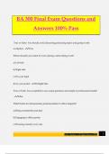 BA 300 Final Exam Questions and Answers 100% Pass