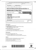 Pearson Edexcel International GCSE (9–1) 4PH1/1PR 4SD0/1PR Physics UNIT: 4PH1 Science (Double Award) 4SD0 PAPER: 1PR QP & MS JUNE 2024