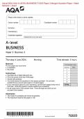 . Actual 2024 AQA A-LEVEL BUSINESS 7132/3 Paper 3 Merged Question Paper + Mark Scheme + Insert