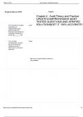 Chapter 4 - Audit Theory and Practice| UPDATE|COMPREHENSIVE MOST TESTED QUESTIONS AND VERIFIED SOLUTIONS|GET IT 100% ACCURATE!!