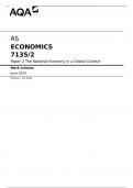 AQA AS ECONOMICS 7135/2 Paper 2 The National Economy in a Global Context Mark scheme June 2024                     .  