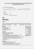 AQA AS LEVEL (7407/1) PHYSICS PAPER 1:QUESTION PAPER+ MARK SCHEME MAY 2024