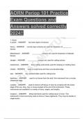 AORN Periop 101 Practice Exam Questions and Answers solved correctly 2024!!