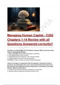 WGU Managing Human Capital - C202 Chapters 1-14 Review with all Questions Answered correctly!!