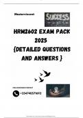 HRM2602 EXAM PACK 2025  {DETAILED QUESTIONS AND ANSWERS }