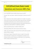 SOCE/Final Exam Study Guide Questions and Answers 100% Pass