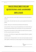 SOCE FDLE 2025 VOCAB QUESTIONS AND ANSWERS 100% PASS