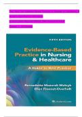 TEST BANK For Evidence-Based Practice in Nursing & Healthcare A Guide to Best Practice 5th Edition by Bernadette Mazurek Melnyk, Ellen Fineout-Overholt, Chapters 1 - 23, Complete Newest Version