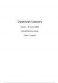 2024 NEW Summary of All Literature Chapters for Diagnostics in Clinical Neuropsychology with 65 Example Exam Questions (CNP Leiden)