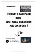 RSC2601 EXAM PACK 2025  {DETAILED QUESTIONS AND ANSWERS }