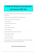 CNUR 106 Midterm Exam Questions and Answers 100% Pass