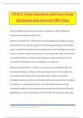 CPACC Exam Standards and Laws Exam Questions and Answers 100% Pass