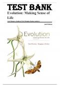 Test Bank for Evolution, Making Sense Of Life 2nd Edition by Carl Zimmer, Prof. Douglas Emlen.