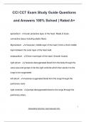 CCI CCT Exam Study Guide Questions  and Answers 100% Solved | Rated A+